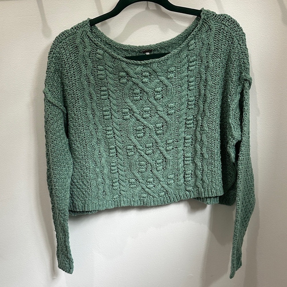 Free People Oversized Cropped Sweater
